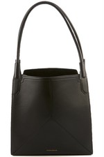 VICTORIA BECKHAM BLACK VICTORIA LEATHER TOTE BAG