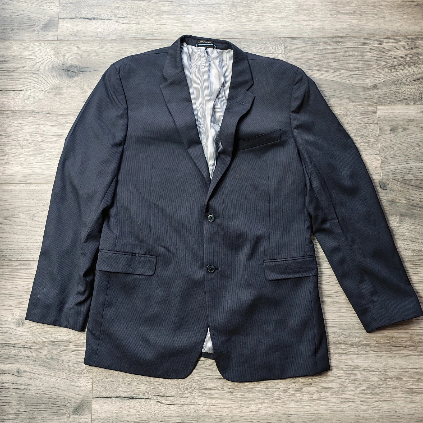 Tommy Hilfiger 100% Wool Blazer Men's Size 44 Long Navy Great Condition