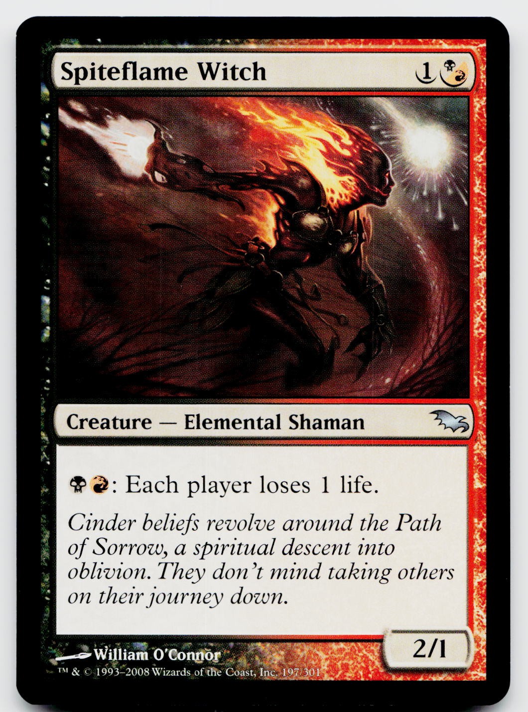 Shadowmoor Magic the Gathering MTG Spiteflame Witch #197