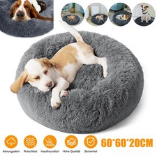 60cm Plüsch Donut Kissen Haustierbett Hundekorb Kuschelbett für Katzen und Hunde