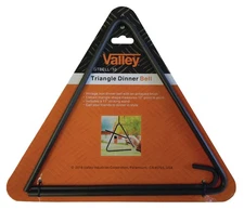 Valley 12" Iron Triangle Dinner Bell, Antique Black Finish