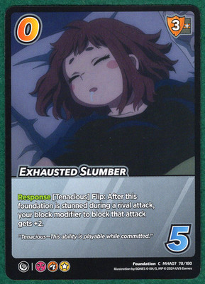 Exhausted Slumber - My Hero Academia: Girl Power (MHA7) #78 - UniVersus TCG Card