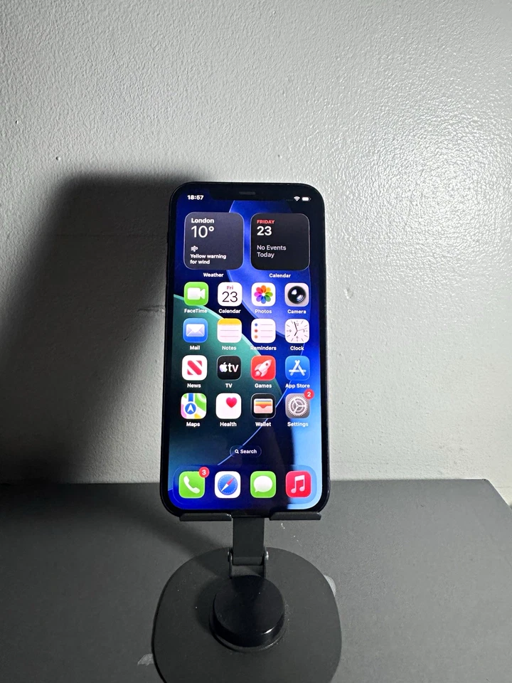 Apple iPhone 12 Slate Black Smartphone 12MP iOS Wi‑Fi Bluetooth Battery 77%, photo 1 of 5