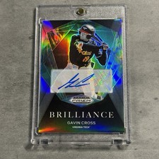 2022 Panini Prizm Draft #BR-GC Gavin Cross Brilliance Silver Prizm Auto Signed