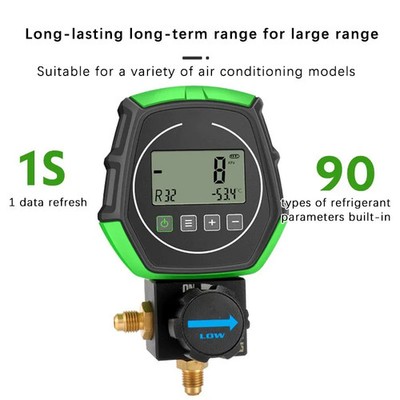ST-B168DL Elektronische Digitalanzeige Kühlung Flüssigkeitsmesser Kopf Manometer