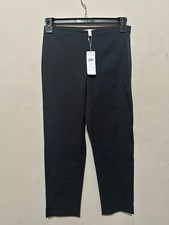 NWT 178 Eileen Fisher Organic Cotton Slim Ankle Pant F1KO-P7341M Black SzXS/ TP