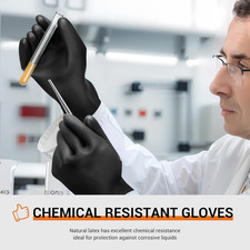 Heavy Duty Latex Gloves,Long Rubber Gloves, Chemical Resistant Gloves,Punctur...