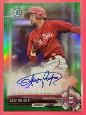 2017 Bowman Chrome Jose Pujols Prospect Auto Green Refractor /99 #CPA-JP