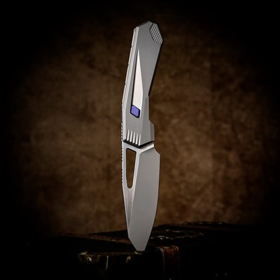 REMETTE Agile Falcon Folding Knife 3.25'' Bohler M390 Steel Blade Titanium Handle