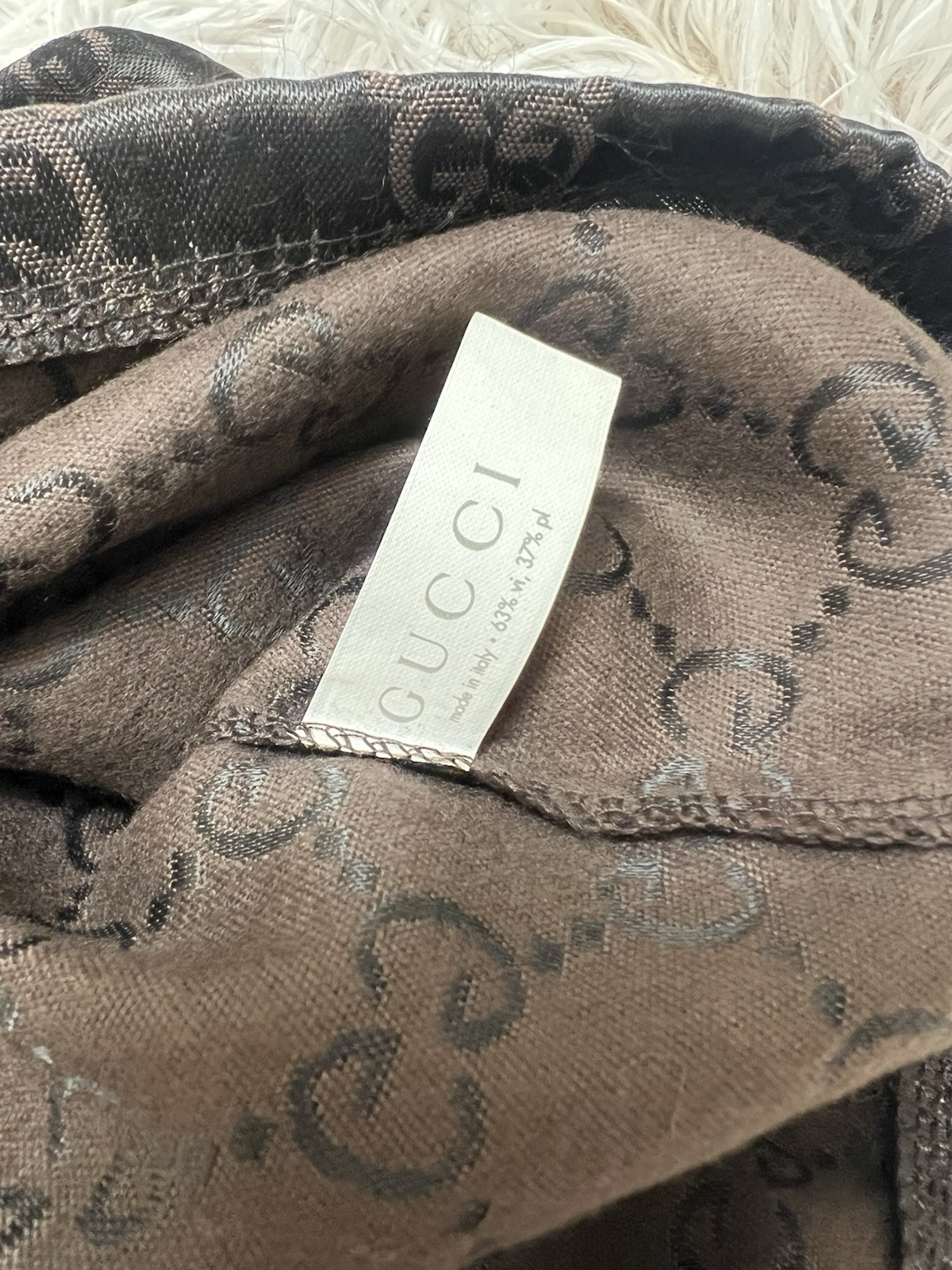 Gucci Small-Medium Monogram Dark Brown Drawstring… - image 3