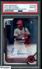 2022 Bowman Chrome Prospect Elly De La Cruz Reds RC Rookie AUTO PSA 10