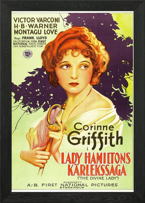 Elegante Lady Hamilton gerahmtes Wandbild Poster Leinwanddruck Bild