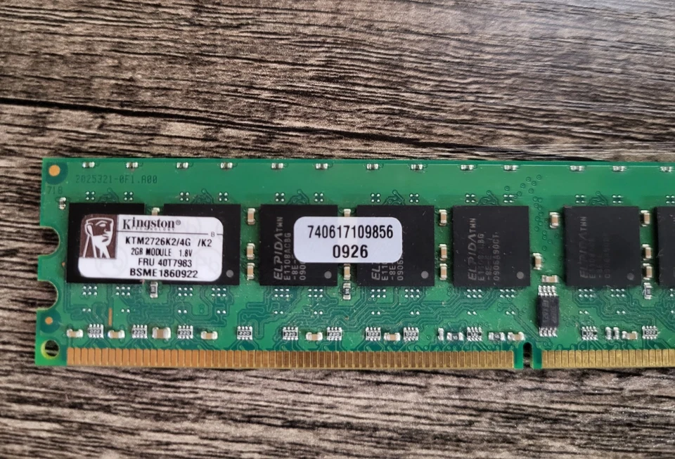 Kingston KTM2726K2/4G 2GB DDR2 Server RAM Memory - Image 2 of 4