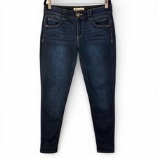 Democracy Jeans Womens 10 Blue Skinny Ab Technology Stretch Dark Wash Denim