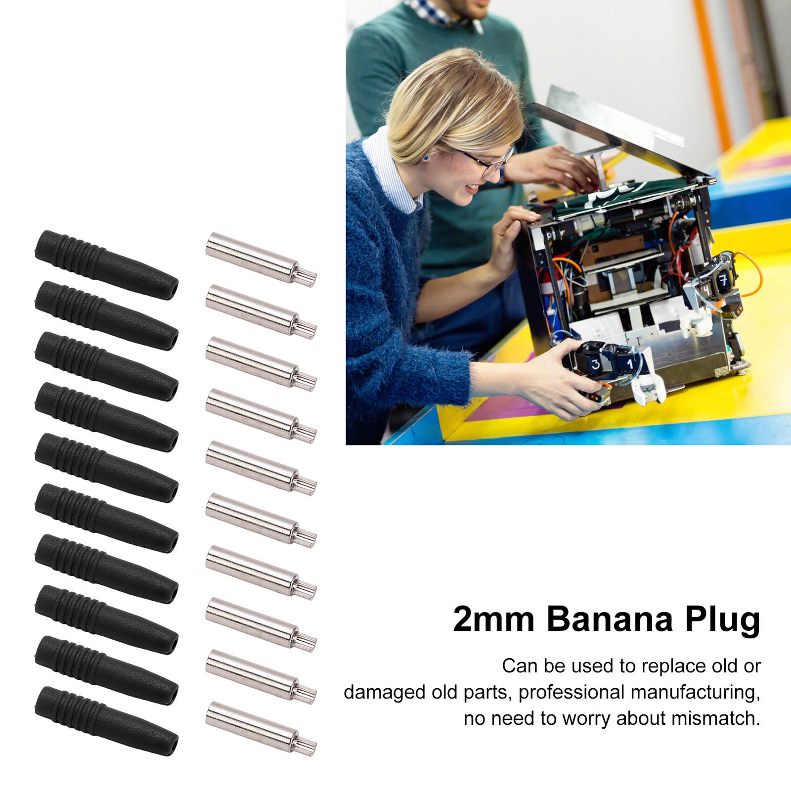 10Pcs Insulated 2mm Banana Plug Coupler For Testing Equipment Recommended