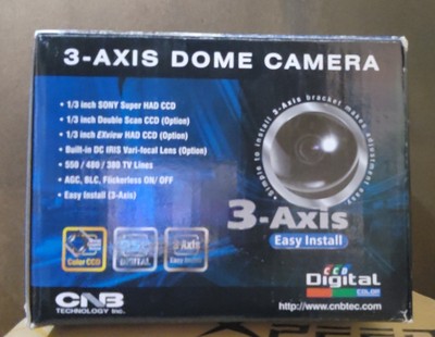 3-Axis Digital Color Dome Security Camera 1/3'' Sony Super HAD CCD 