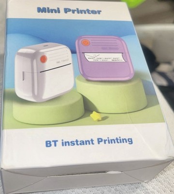 MINI PHOTO, WEBSITE & LABEL BT INSTANT  PRINTER/NEW IN BOX/WHITE/FREE SHIPPING