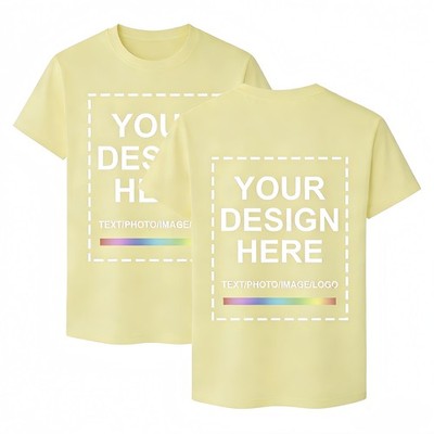 2026 Custom Short-Sleeved T-Shirt - Pure Cotton Personalized Printed Font/Image