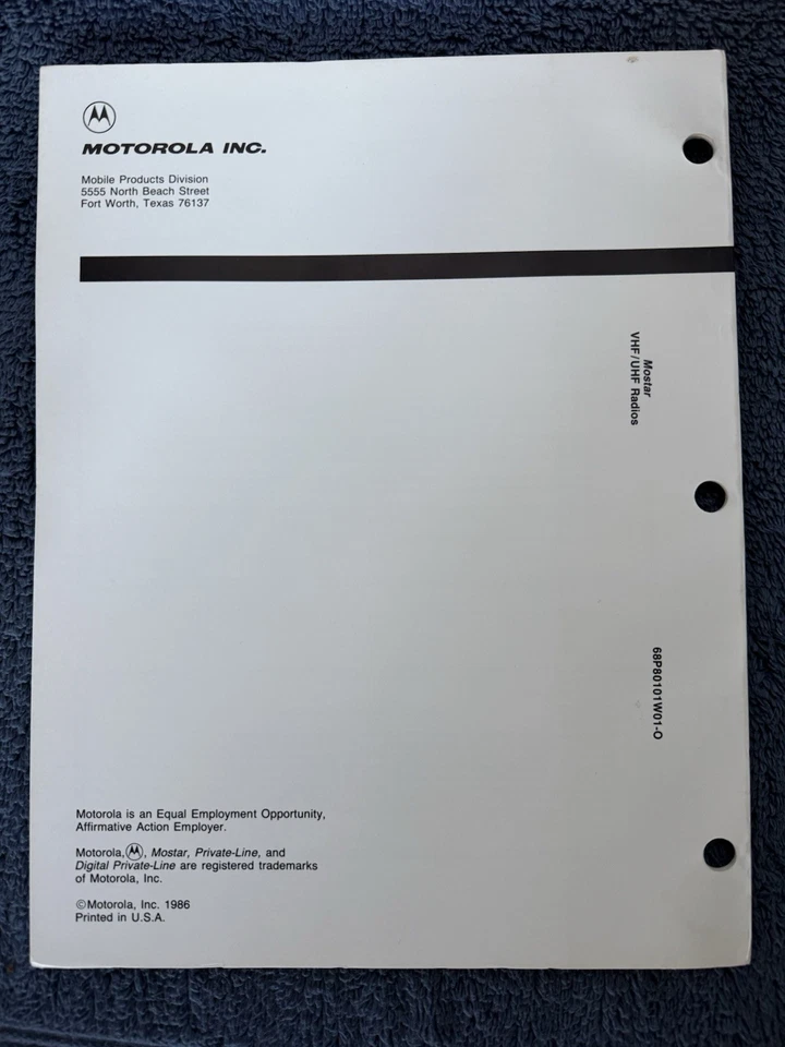 Motorola MOSTAR VHF/UHF radios Supplement Instruction Manual 68P80101W01-O - Image 2 of 3