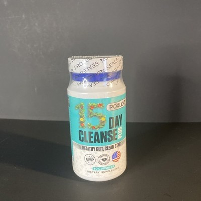 New Poxloo 15 Day Cleanse Plus Healthy Gut Clean Start 30 Capsules Exp 12/26/27O
