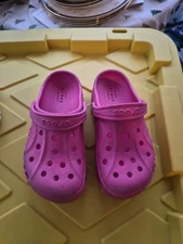 Crocs Kids Classic Clog Pink Comfort Slip On Casual Shoes Size 13