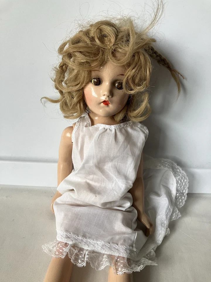 Boneca Madame Alexander 18” Wendy Ann composição vintage COMO ESTÁ - Imagem 2 de 4