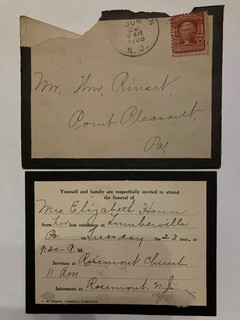 Antique Mourning/Funeral Card c. 1908