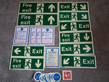 Pack of Luminous Exit , Fire alarm point & Fire door signs