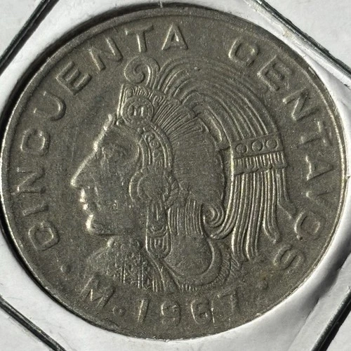 Photo of a 1967 Mexico 50 Centavos (1955-1983) from an eBay listing that sold on Jul 20, 2026