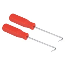 2pcs O-Ring 90° Hook 142mm Oil Seal Gasket Precision Puller Remover Tool, Red