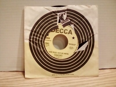 Warner Mack 1973 Some Roads Have No Ending 45 RPM PROMO Record EX. 