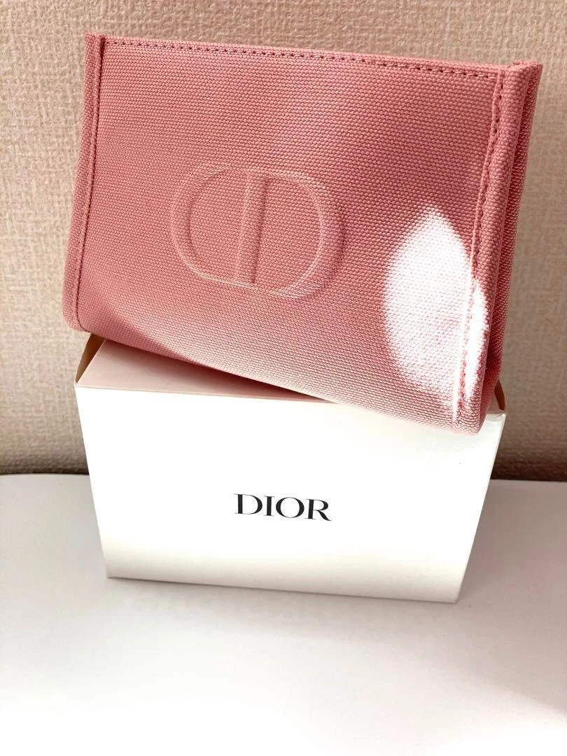 Pochette carrée Dior nouveauté logo rose 11cm x 15cm x profondcm polyester Japon neuf