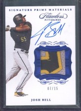 2020 Panini Flawless JOSH BELL #SPM-JB Signature Prime Materials Patch Auto /15