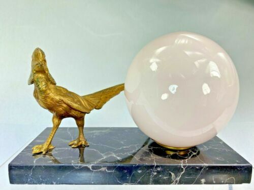 Ancienne Lampe De Bureau En Bronze - Artiste Inconnu - Excellent état - À Baïonnette