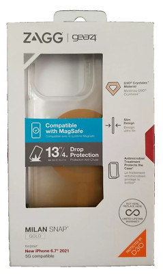 ZAGG Gear4 Milan Snap MagSafe Compatible Case for Apple iPhone 13 Pro Max - Gold