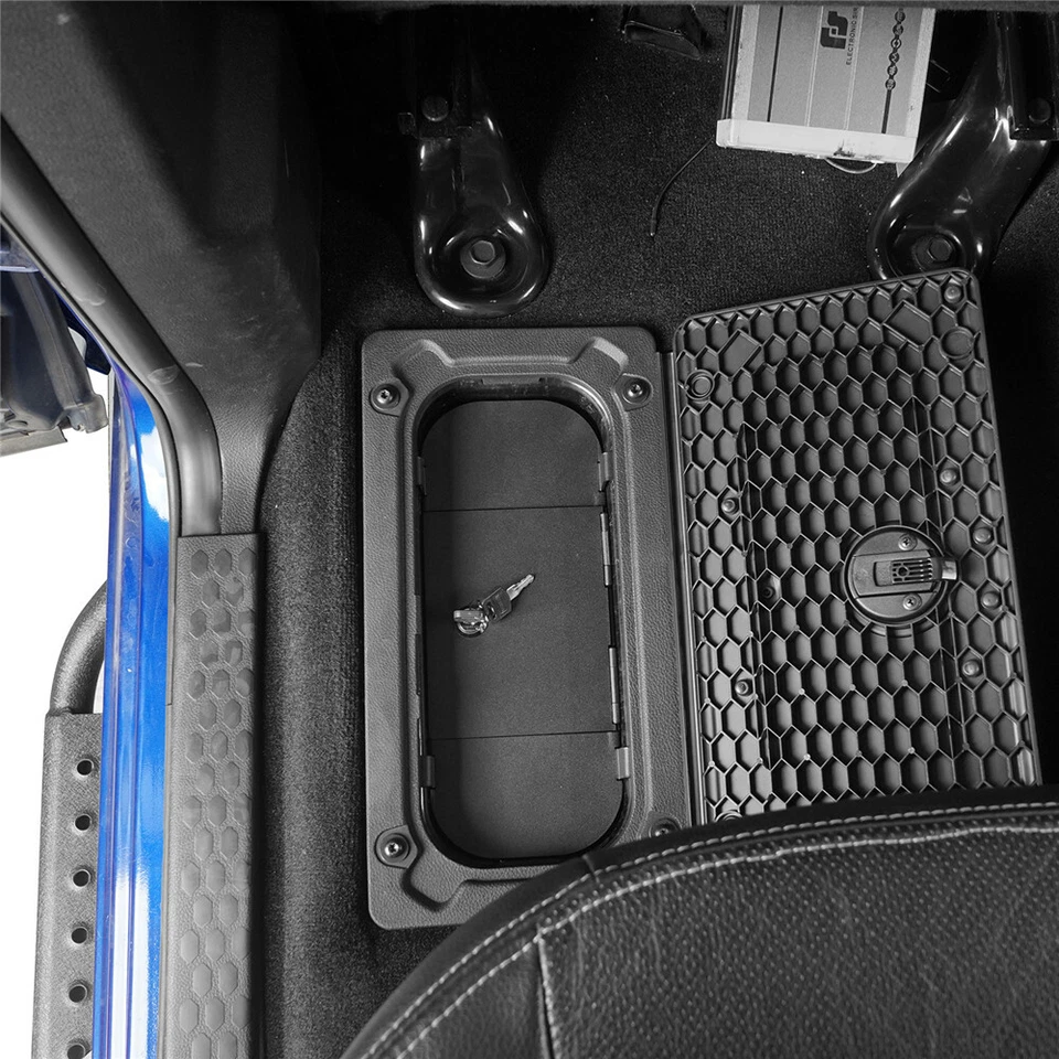 Caja de almacenamiento con bloqueo de piso de asiento trasero para camioneta Dodge Ram 1500/2500/3500 2009-2018 Foto 3 de 4