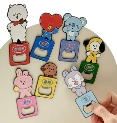 BTS] BT21 Line Friends Official Figure Magnet Beer Bottle Opener