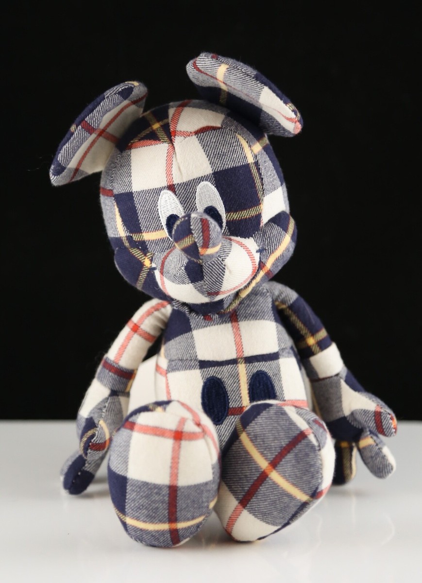 New Uniqlo Disney Mickey Mouse Plaid Flannel Blue, Yellow Red 11