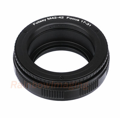 M42 42mm to M42 42mm Screw Mount Adjustable Macro Focusing Helicoid 17mm - 31mm