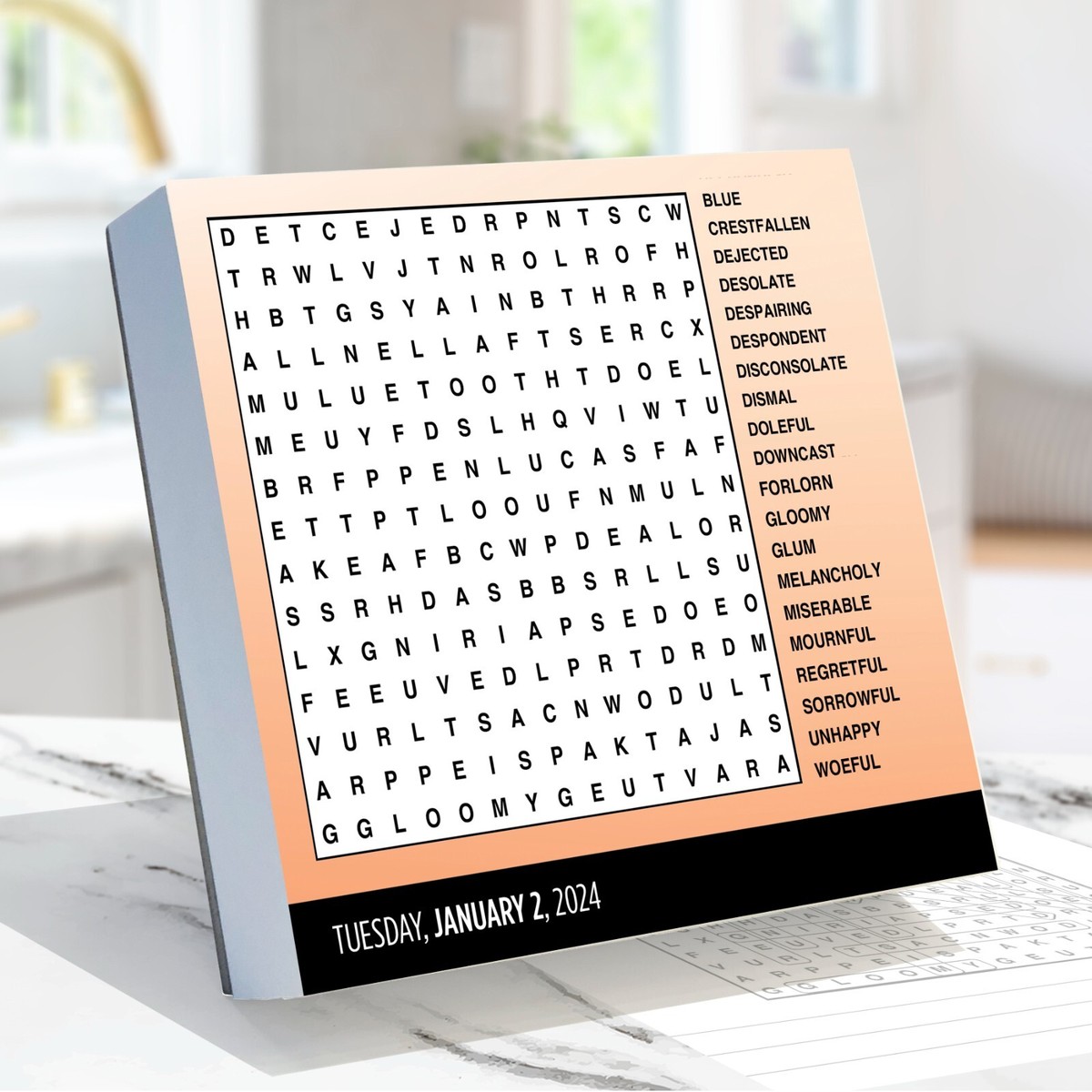 2024 Word Search Puzzles Daily Desktop Calendar | eBay