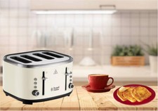 Russell hobbs Stylevia 26291 4 slice toaster Defrost Wide Slots  Cream