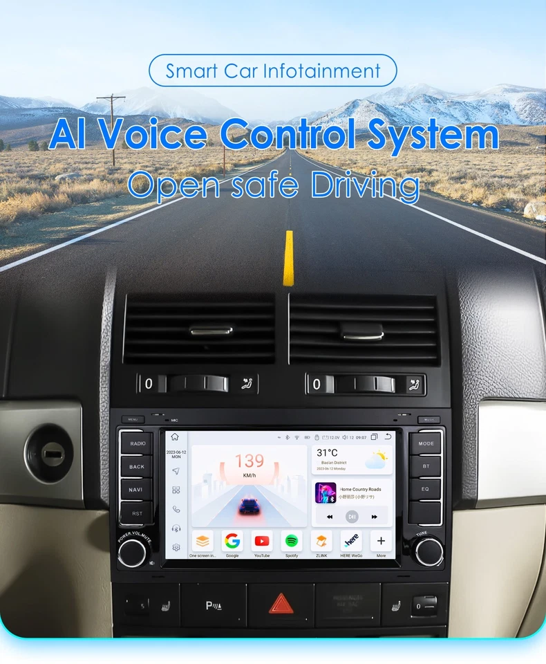 Para VW Touareg 2004-2011 7" Carplay/Android Auto Coche Estéreo Radio GPS Navegación RDS Foto 2 de 4