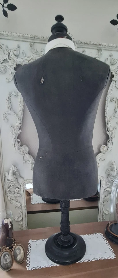 ANCIEN MANNEQUIN DE COMPTOIR HOMME NAPOLEON III STOCKMAN TAILLE DE GUEPE - Photo 3/4