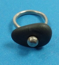 Sterling Silver and Stone Ring Size 6 3/4 - 7