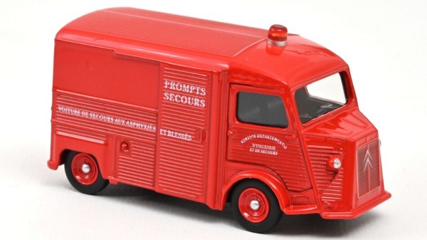 Norev Scale Diverse Van Citroen Hy 1969 Firetruck Feuerwehr Statisches Modell-image
