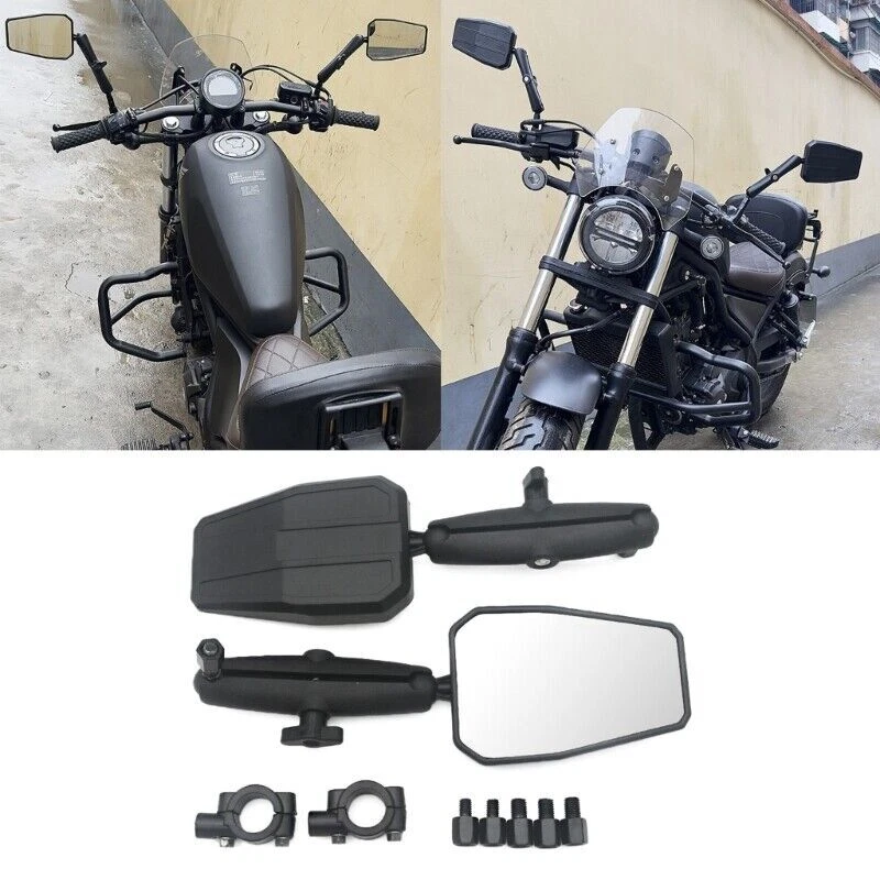 For Dirt Bike Dual Sport Adjustable Motorcycle Rear Adventure Mirrors 8MM 10MM - Image 2 of 4