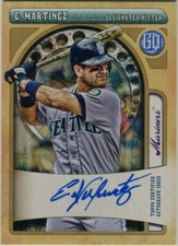 2021 Topps Gypsy Queen EDGAR MARTINEZ Auto Team Script Font Swap