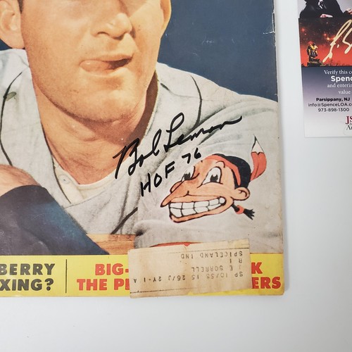 Bob Lemon Signed 1953 Sport Magazine Cleveland Indians MLB Autograph JSA Cert - Picture 4 of 10