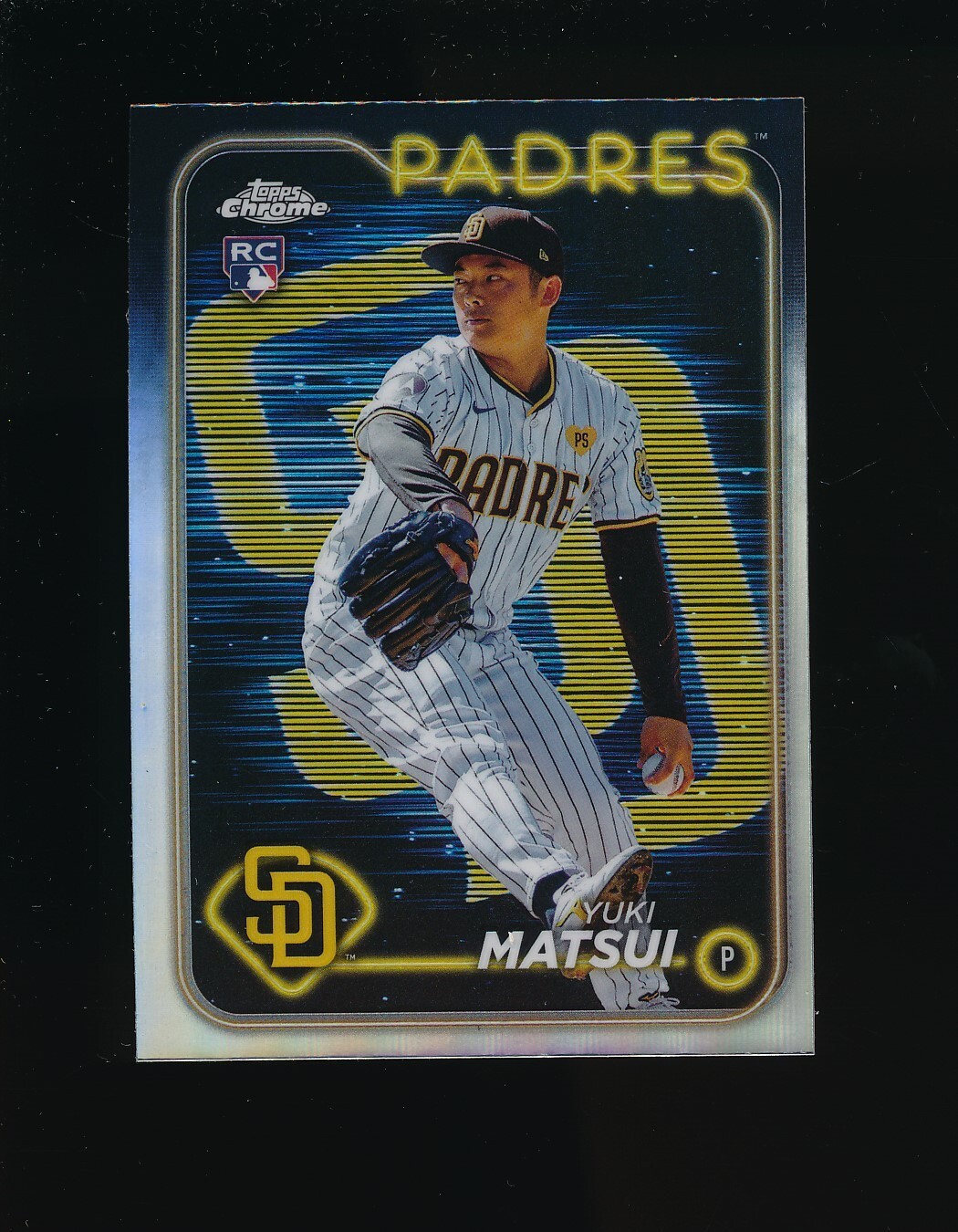 2024 Topps Chrome  #116 SP Yuki Matsui Rookie Lightboard Foil San Diego Padres