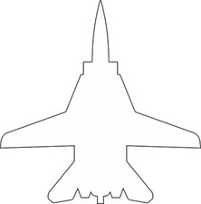 4" GRUMMAN F-14 TOMCAT SILHOUETTE WHITE DECAL STICKER